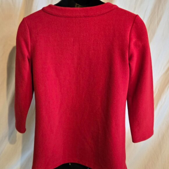 Talbots Red Sweater Top 3/4 Sleeve Size S - Picture 2 of 7